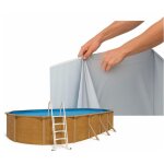 Liner piscine hors sol canyon : 7. 30 x 3. 65 x 1. 20 - overlap et gris clair