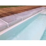 Margelle piscine  retombe retomba : bassin de 10. 00 x 5. 00 m
