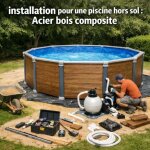 Montage piscine hors sol - 34 - structure uniquement