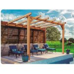 Pergola jardin adoss� en bois : andorre : 300 x 300 cm