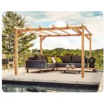 Pergola jardin adoss� en bois : linares : 400 x 300 cm