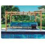 Pergola jardin adoss� en bois : valencia : 500 x 400 cm