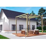 Pergola jardin en bois massif : madrid : 300 x 300 cm