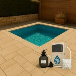 Petite piscine bloc polystyrne eco 3 x 3 x 1. 50 m : filtration  sable