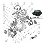 Pice dtache 11 : pignon sortie moteur s1 x2 : wybot