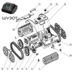 Pièce détachée 13 : lien bouchon étanche c1 pro / max : wybot Pièce détachée 13 : lien bouchon étanche c1 pro / max : wybot