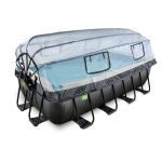 Piscine autoportante black 400x200x100cm + filtre  sable + dme