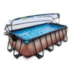 Piscine autoportante wood 400x200x122cm : filtre  sable + dme