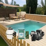 Piscine bloc polystyrne luxe 3 x 3 x 1. 50 m : filtration  sable