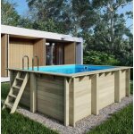 Piscine bois aqua 4. 65 x 2. 85 - h. 1. 24 m - altanka - bleu clair