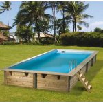 Piscine en bois azura diam 410 x 120 cm + bche t