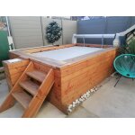 Piscine en bois immergé container 3 x 2 m + filtration complète Piscine en bois immergé container 3 x 2 m + filtration complète