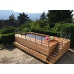 Piscine en bois immergé container 6 x 3 m + filtration complète Piscine en bois immergé container 6 x 3 m + filtration complète