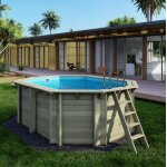 Piscine bois nemo 4. 30 x 3. 00 - h. 1. 31 m - altanka - bleu clair