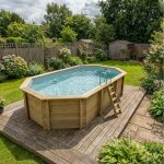 Piscine bois nemo 7. 30 x 3. 97 - h. 1. 45 m - altanka - bleu clair