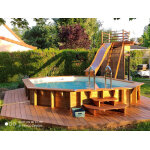 Piscine en bois nortland 355 x 550 x 120 cm - liner gris Piscine en bois nortland 355 x 550 x 120 cm - liner gris
