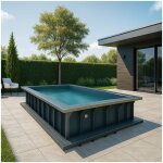 Piscine container en kit artemisia de 3, 05 x 4, 45 x 1, 25 m (sans revêtement) Piscine container en kit artemisia de 3, 05 x 4, 45 x 1, 25 m (sans revêtement)