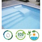 Piscine coque byzance 8 : 8. 20 x 4. 20 x 1. 50m + luxe + filtration bio filtre