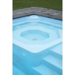 Piscine coque menphis 1 : 7. 70 x 3. 80 x 1. 50 m + eco pi�ces � sceller sans filtration