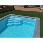Piscine coque phoce 4. 80 x 3. 20 x 1. 50 m + luxe + local enterr capot rocher