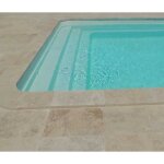 Piscine coque troie 7 : 6. 95 x 3. 60 x 1. 50m + luxe pi�ces � sceller sans filtration
