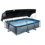 Piscine enfant stone 300x200x65 cm + filtre  cartouche + voile d'ombrage