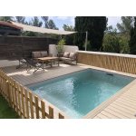 Piscine en kit béton carré 4 x 4 m luxe Piscine en kit béton carré 4 x 4 m luxe