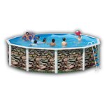 Piscine hors sol en acier ronde ibiza muro