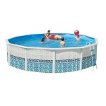Piscine hors sol en acier ronde mosaiko 350 x 120 cm Piscine hors sol en acier ronde mosaiko 350 x 120 cm