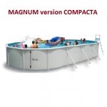 Piscine hors sol ovale 550 x 366 cm x 132 cm h magnum compacta