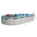 Piscine hors sol ovale 730 x 366 cm x 120 cm h + filtre  sable de 4. 5 m3 / h