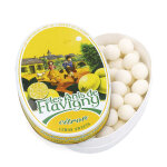 Bonbons  l'anis aromatiss au citron - bote ovale dcore - boite de 50g