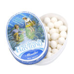 Bonbons  l'anis aromatiss  la menthe fraiche - bote ovale dcore - boite de 50g
