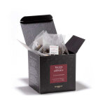 Th noir jardin bleu en sachets cristal - dammann frres - bote 25 sachets cristal