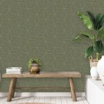 Dutch wallcoverings papier peint cobra vert