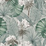Dutch wallcoverings papier peint eden gris et vert clair Dutch wallcoverings papier peint eden gris et vert clair