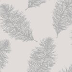 Dutch wallcoverings papier peint fawning feather gris clair