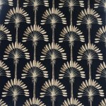 Dutch wallcoverings papier peint palm palace noir et dor