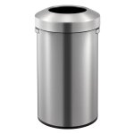 Eko poubelle  ouverture dessus urban 90 l argent mat