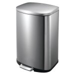 Eko poubelle  pdale della 50 l argent mat