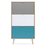 Finori armoire  chaussures c - uba 42 chne sonoma et tricolore