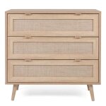 Finori commode bali 03a chêne sonoma et impression de canne Finori commode bali 03a chêne sonoma et impression de canne