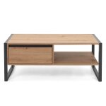 Finori table basse denver 55 ch�ne artisanal et gris anthracite
