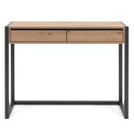 Finori table console denver 44 chne artisanal et gris anthracite