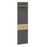Fmd portemanteau mural avec tagre 50x23x188cm matera chne artisanal
