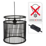 H&s collection lampe suspendue noir