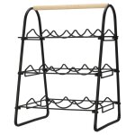 Home&styling casier  vin pour 9 bouteilles mtal noir et naturel