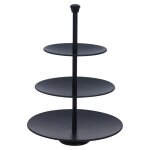 Excellent houseware support de service 3 niveaux 36, 5 cm noir mat