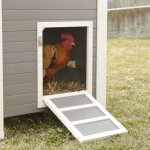 Kerbl poulailler barney plastique 137x73x83 cm gris et blanc
