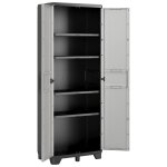 Keter armoire de rangement avec tagres gear noir et gris 182 cm
